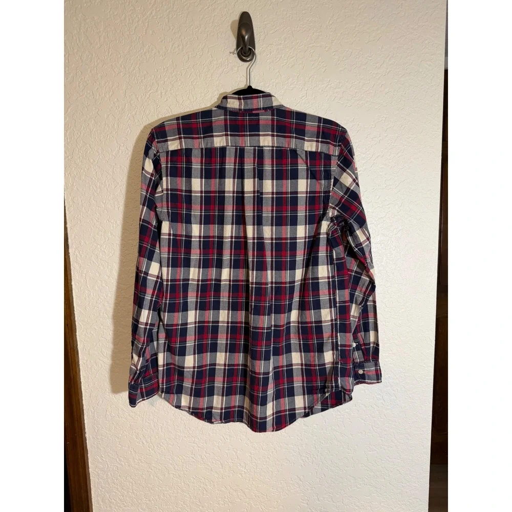 Ralph Lauren Button Down Shirt Red XL Boys Plaid Long Sleeve Slim Fit